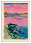 Akita Tsuchizaki by Hasui